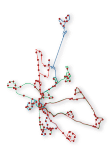 Bediengebiet der Stadtlinie Limburg